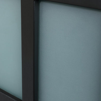 DRESSER CABINET BAR CABINET storge cabinet Glass door side cabinet lockersEmbedded metal handle can be placed in the living room, bedroom, dining room, black+brown_22