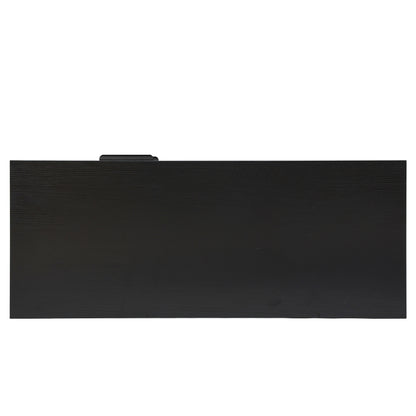 DRESSER CABINET BAR CABINET storge cabinet Glass door side cabinet lockersEmbedded metal handle can be placed in the living room, bedroom, dining room, black+brown_17