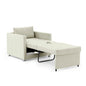 2-in-1 Convertible Sofa Chair Bed Space Saving Lounger Sleeper Chair- Beige_8