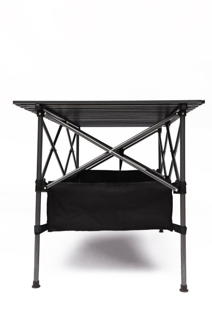 Set of 3, Folding Outdoor Table and Chairs Set for Indoor, Outdoor Camping, Picnics, Beach,Backyard, BBQ, Party, Patio, Black/Gray-_20