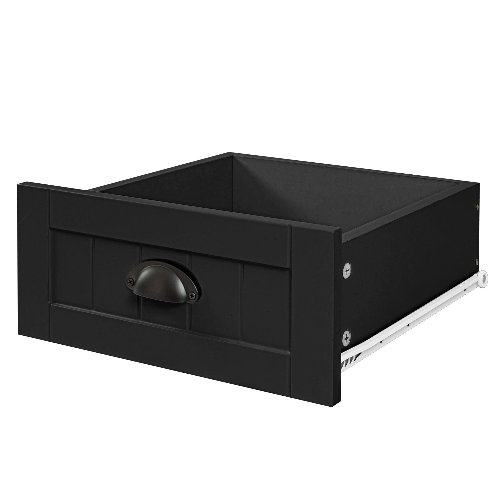 6 Drawers Wood Accent Stylish Tall Dresser Chest and Storage Organizer- Black_17
