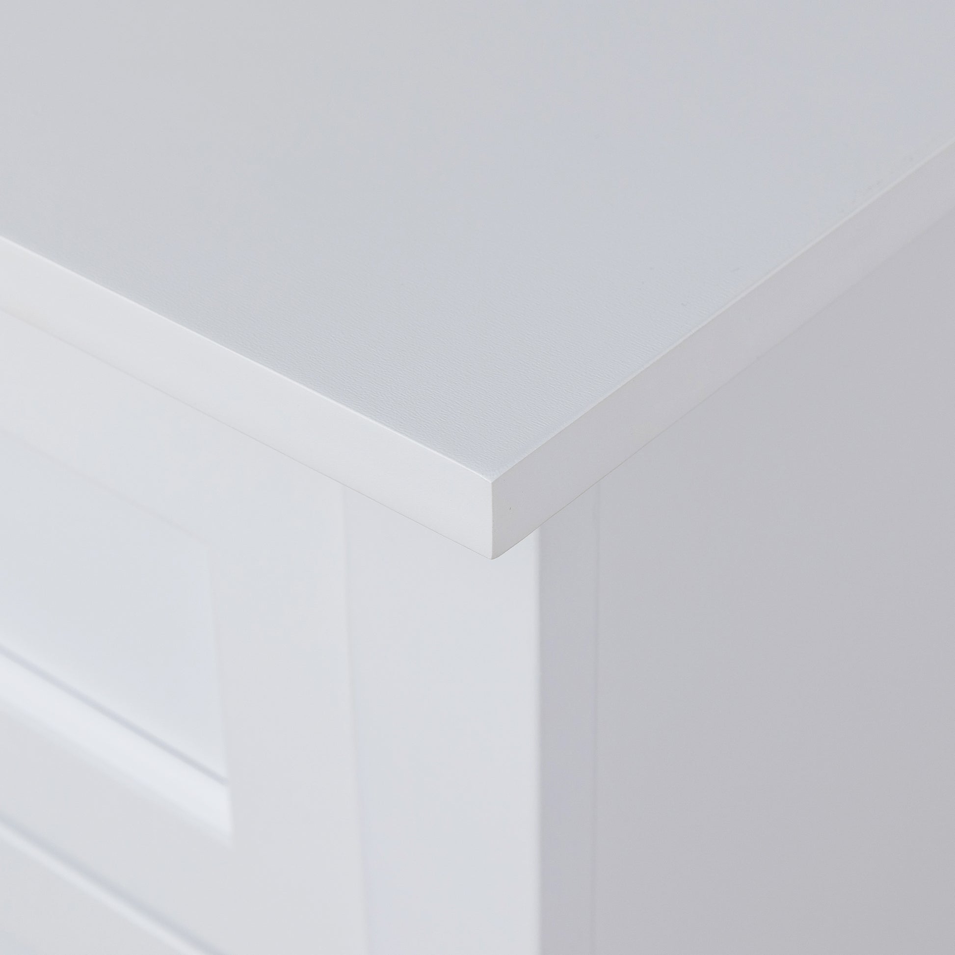 4 Drawers Wooden Stylish Side Board Dresser and Storage Organizer- White_15