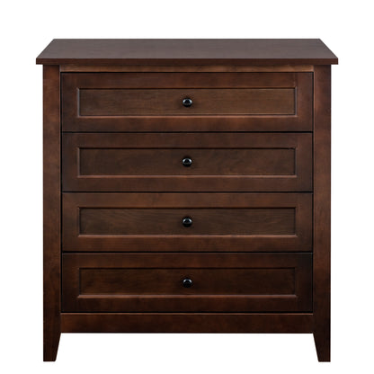4 Drawers Wooden Stylish Side Board Dresser and Storage Organizer- Auburn_5