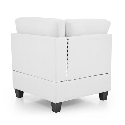 Corner Sofa for L-Shape Modular Sectional Sofa Couch Reversible Combination- Ivory_3