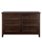 6 Drawers Wood Accent Stylish Dresser Chest and Storage Organizer in Auburn_4