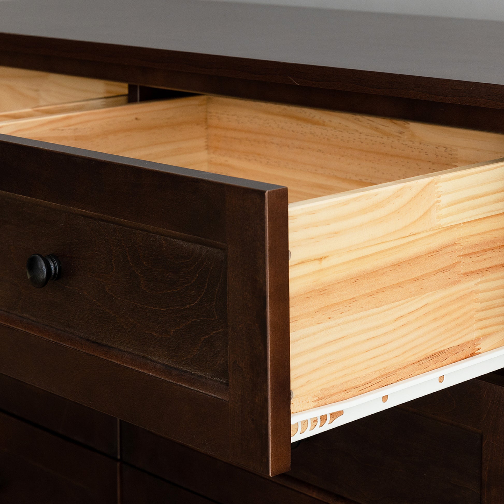 6 Drawers Wood Accent Stylish Dresser Chest and Storage Organizer in Auburn_12