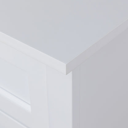 2 Small+4 Large Drawers Solid Wood Free Standing Dresser for Bedroom- White_18