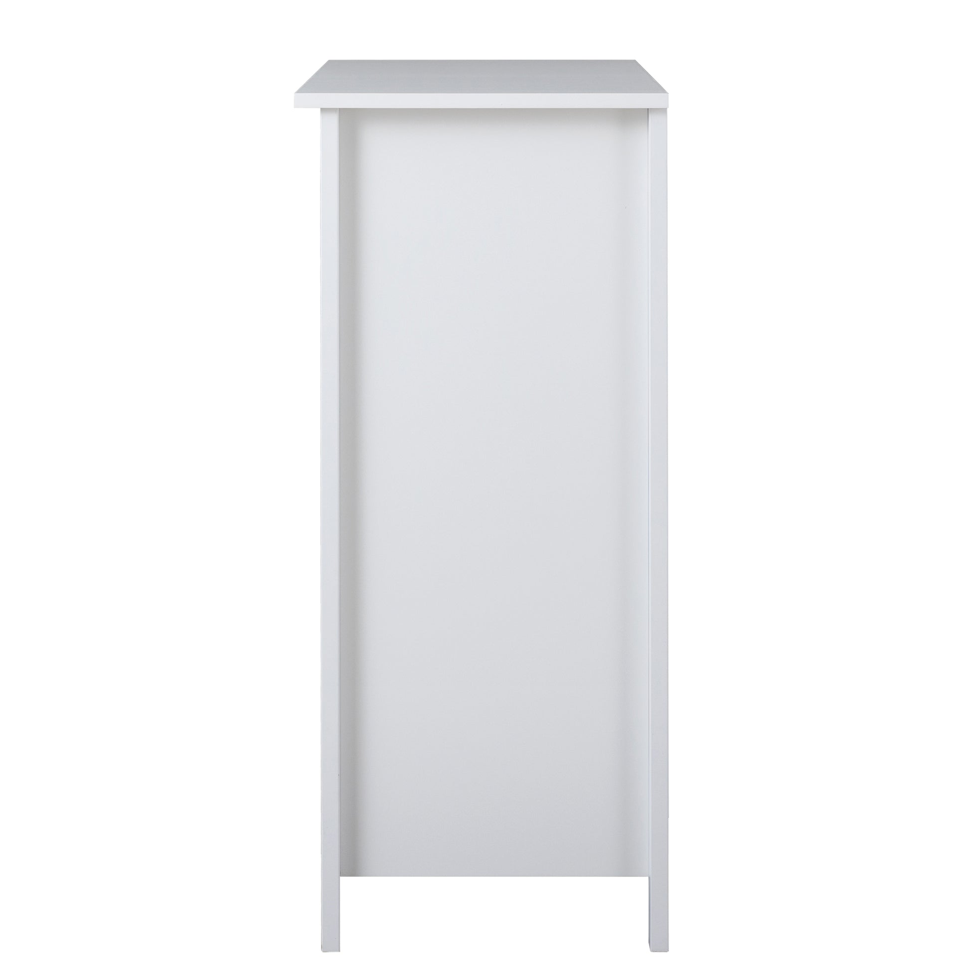 2 Small+4 Large Drawers Solid Wood Free Standing Dresser for Bedroom- White_12
