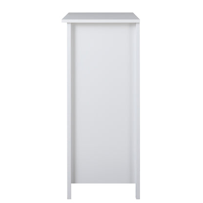 2 Small+4 Large Drawers Solid Wood Free Standing Dresser for Bedroom- White_12