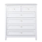 2 Small+4 Large Drawers Solid Wood Free Standing Dresser for Bedroom- White_7