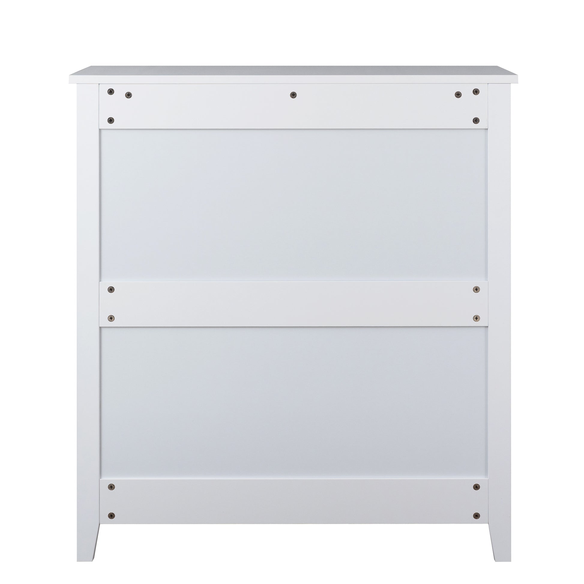 2 Small+4 Large Drawers Solid Wood Free Standing Dresser for Bedroom- White_11