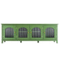 71" Stylish Wooden Television Stand Entertainment Center with Glass Door- Geen_2