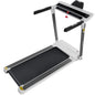 Folding Electric Treadmill and Wireless Audio Player Exercise Machine- White_21