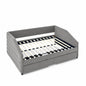Full Size Daybed with Two Drawers Trundle Upholstered Tufted Sofa Bed- Grey_5