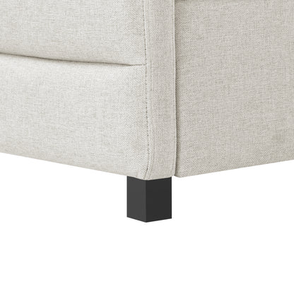 Full Size Daybed with Two Drawers Trundle Upholstered Tufted Sofa Bed- Beige_14