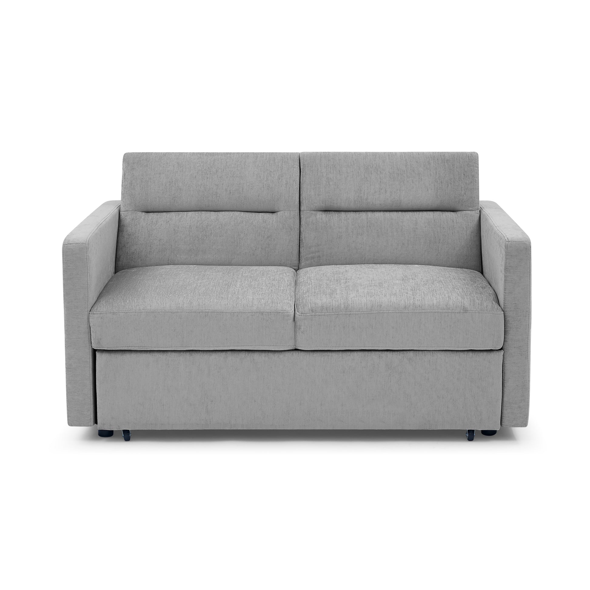 Upholstered Sleeper Sofa Bed with Adjustable Backrest and Foam Cushion- Grey_4