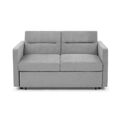 Upholstered Sleeper Sofa Bed with Adjustable Backrest and Foam Cushion- Grey_4