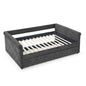 Twin Size Daybed with Trundle Upholstered Tufted Sofa Bed with Button and Copper Nails- Grey_3