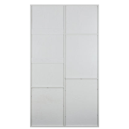 Freestanding Contemporary Wooden Closet Cabinet with Hanging Rod- Antique White_8