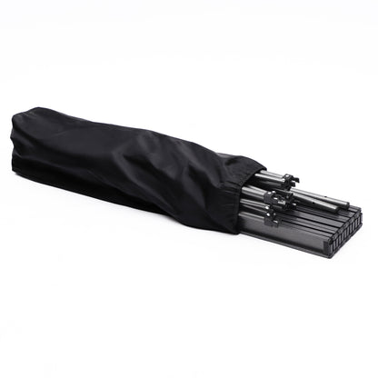 Set of 3 Outdoor Roll up Table and Folding Chair Set Portable Camping Set- Black, Gray_14