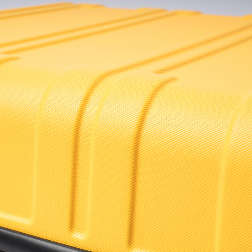 Set of 3 Hard-shell Lightweight Spinner Suitcase with TSA Lock - Yellow_7