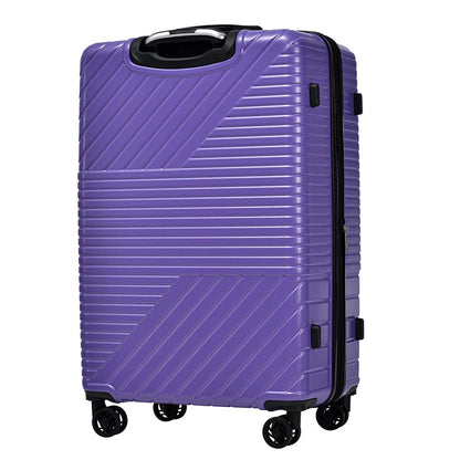 3-Piece Lightweight Hard-shell Luggage Set with Double Spinner Wheels and TSA Lock - Purple_2