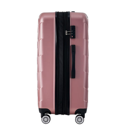 Set of 3 Lightweight Suitcase with TSA Lock and Spinner Wheels - Rose Gold_5