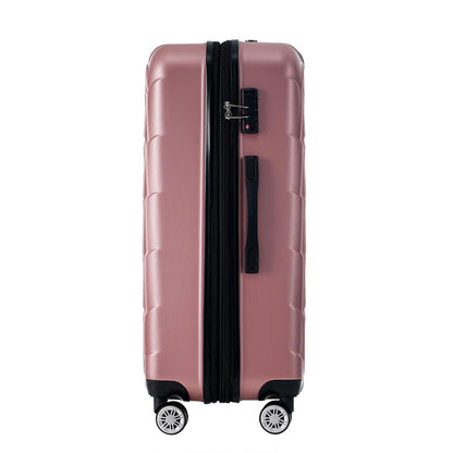 Set of 3 Lightweight Suitcase with TSA Lock and Spinner Wheels - Rose Gold_6