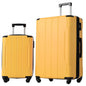 2-Piece Expandable Hard Side Suitcase with TSA Lock and Spinner Wheels - Yellow_0