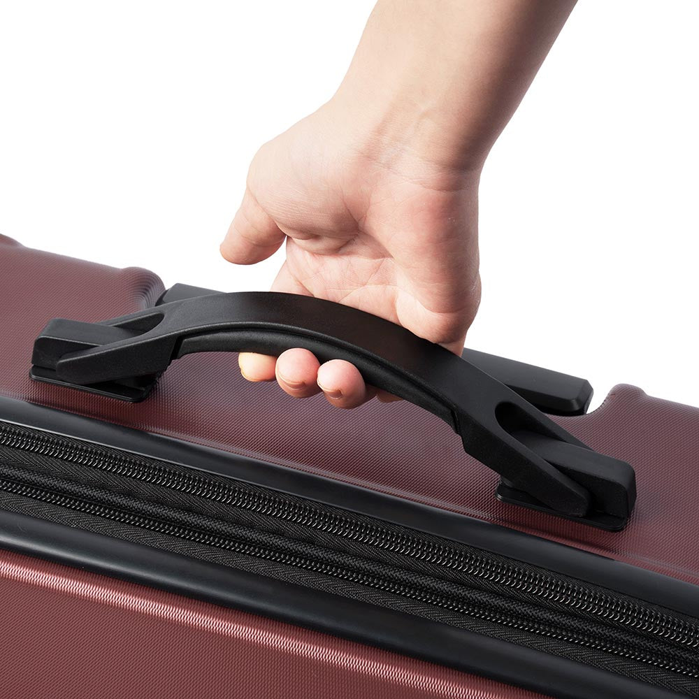 Set of 3 Hard-shell Lightweight Spinner Suitcase with TSA Lock - Zinfandel_3