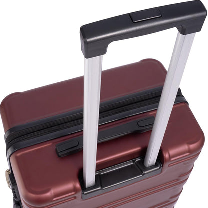 Set of 3 Hard-shell Lightweight Spinner Suitcase with TSA Lock - Zinfandel_2