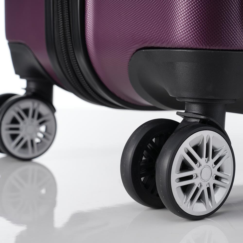 Set of 3 Lightweight Suitcase with TSA Lock and Spinner Wheels - Violet_10