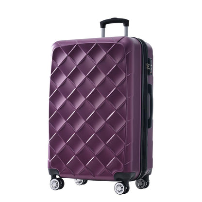 Set of 3 Lightweight Suitcase with TSA Lock and Spinner Wheels - Violet_4