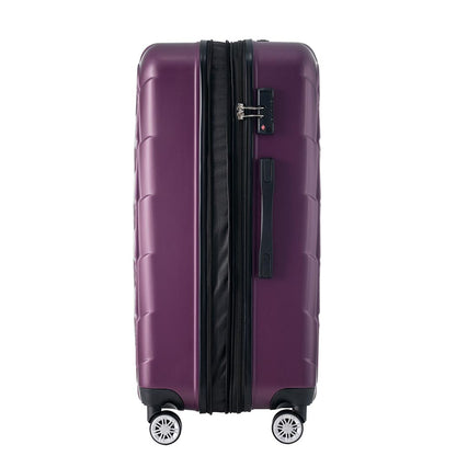 Set of 3 Lightweight Suitcase with TSA Lock and Spinner Wheels - Violet_6