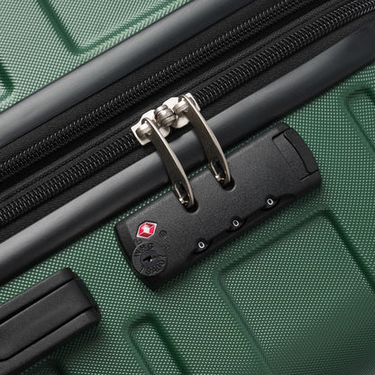 Set of 3 Hard-shell Lightweight Spinner Suitcase with TSA Lock - Green_16