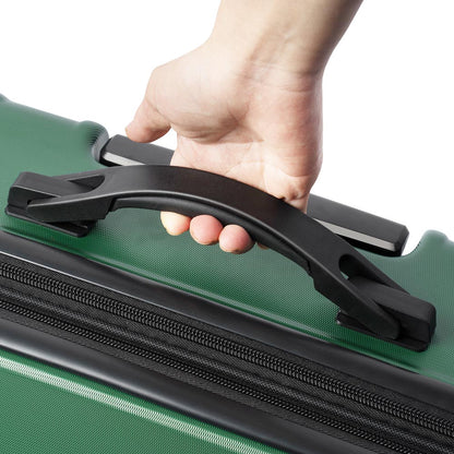 Set of 3 Hard-shell Lightweight Spinner Suitcase with TSA Lock - Green_2
