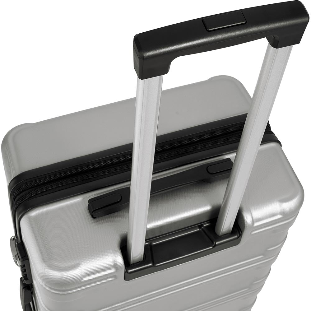 Set of 3 Hard-shell Lightweight Spinner Suitcase with TSA Lock - Silver_2