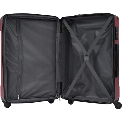 24In Expandable Lightweight Spinner Suitcase with Corner Guards - Red_6