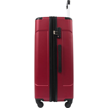 24In Expandable Lightweight Spinner Suitcase with Corner Guards - Red_3