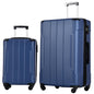 Set of 2 Expandable Hard Side Suitcase with TSA Lock and Spinner Wheels - Blue_0