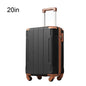 20In Expandable Lightweight Spinner Suitcase with Corner Guards - Black plus Brown_0