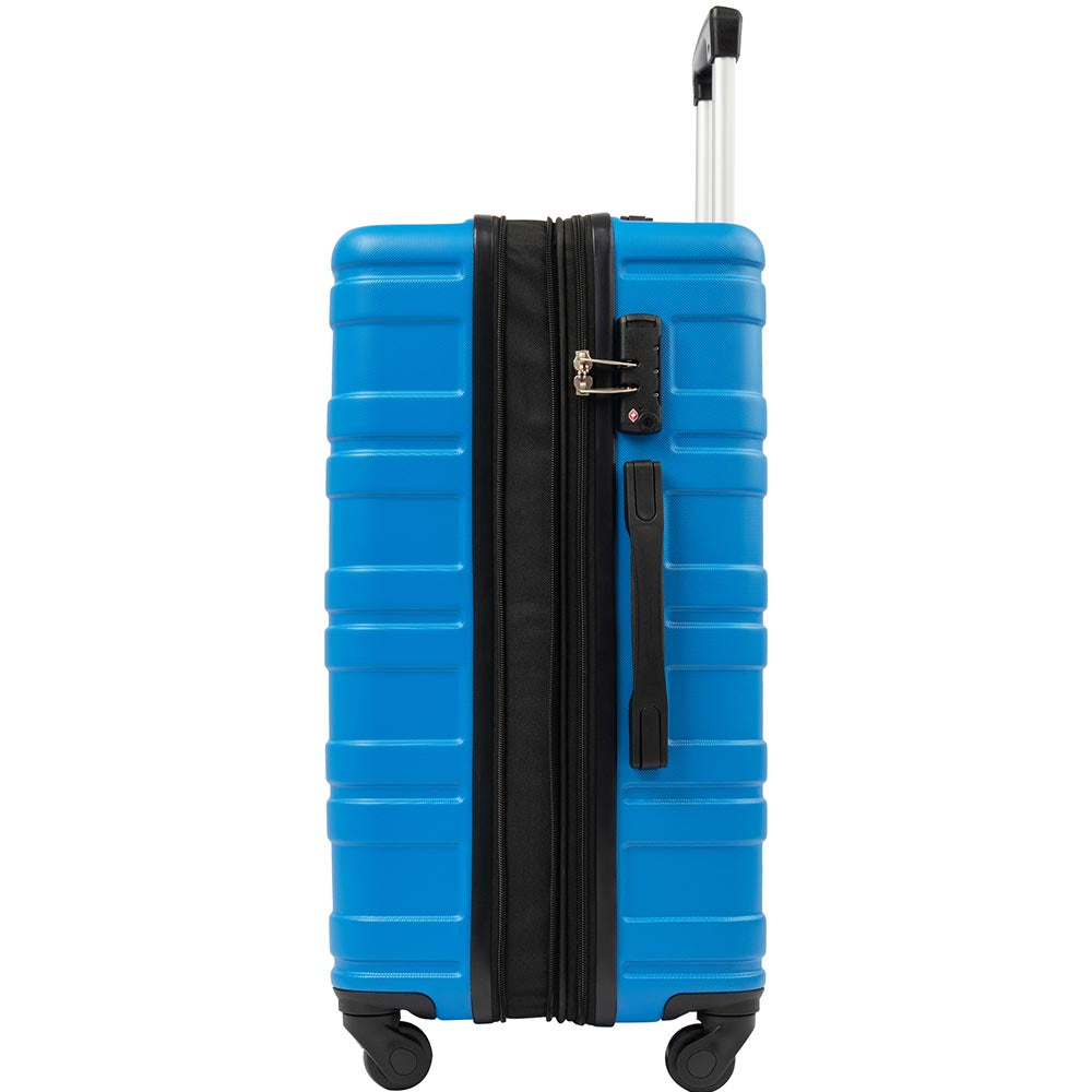 Set of 3 Hard-shell Lightweight Spinner Suitcase with TSA Lock - Blue_2