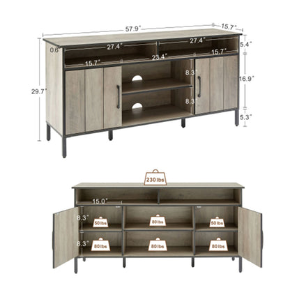 TV Stand and Entertainment Center - Grey_9