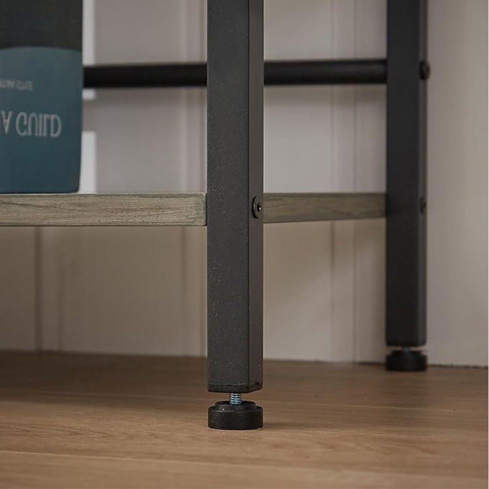 Triple Wide 5-Tier Industrial Bookshelf - Grey_4