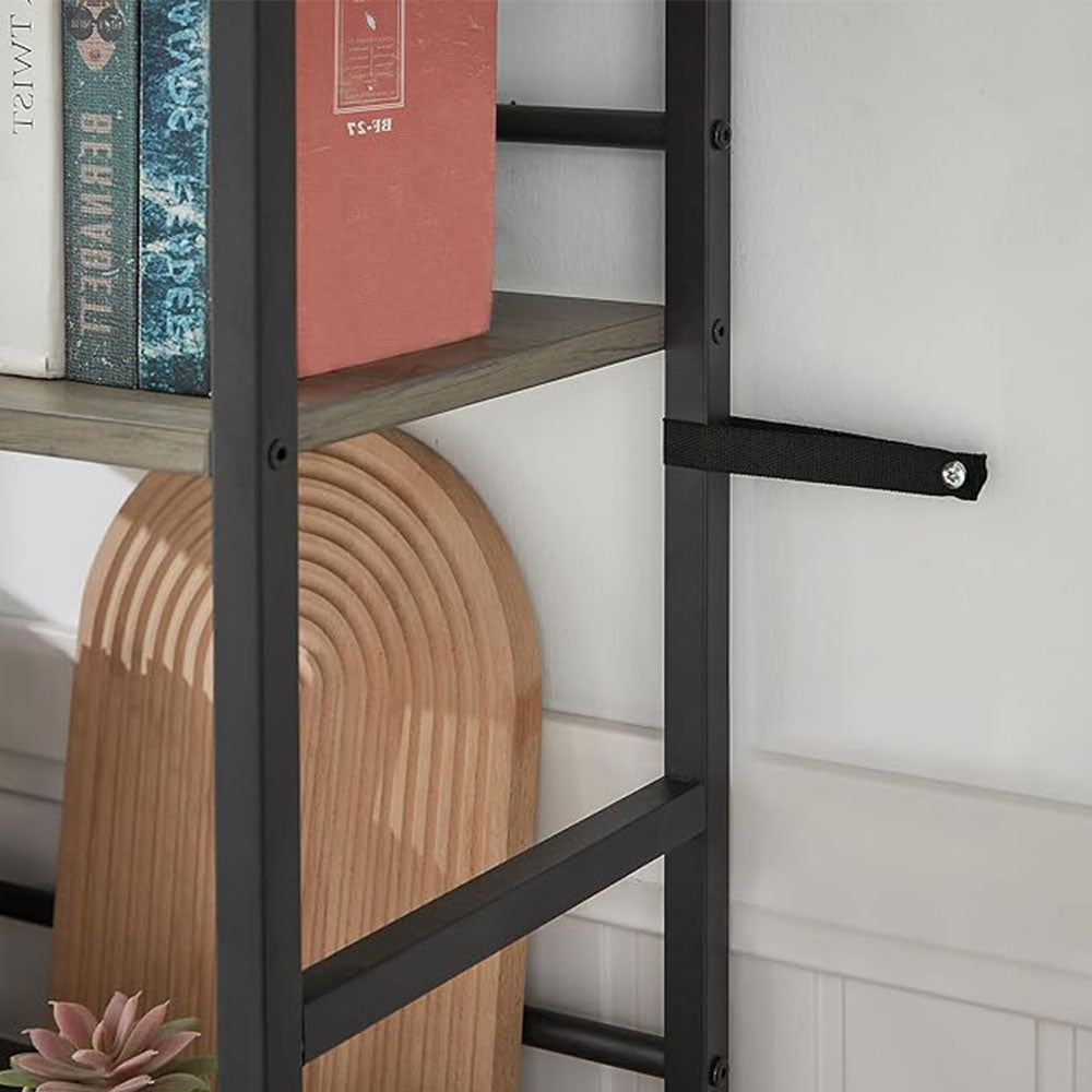Triple Wide 5-Tier Industrial Bookshelf - Grey_6
