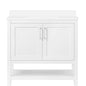 Bathroom Vanity with Sink, Multi-functional Cabinet - White_0