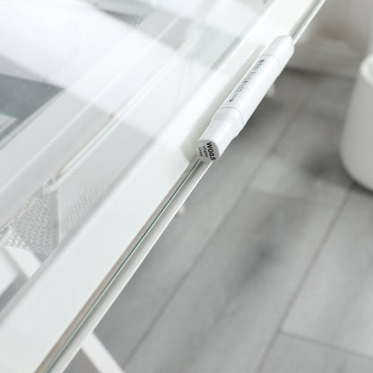 Tempered Glass Adjustable Drafting Table - White_8
