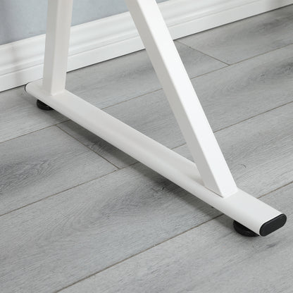 Tempered Glass Adjustable Drafting Table - White_4