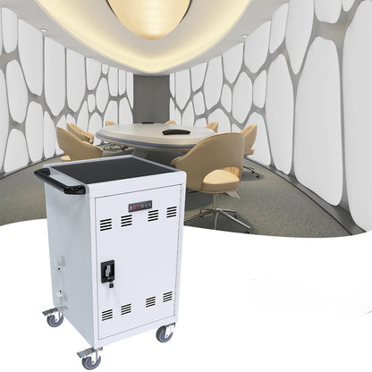 32-Device Mobile Charging Cart & Cabinet - White_7