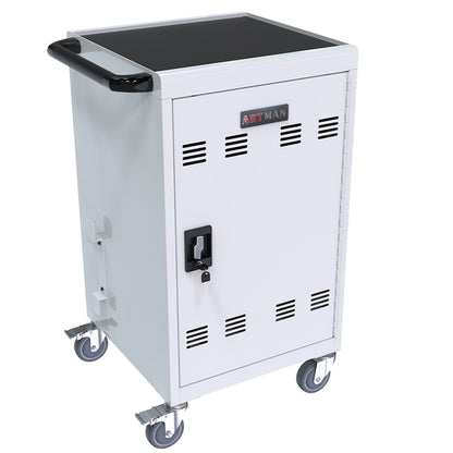 32-Device Mobile Charging Cart & Cabinet - White_1
